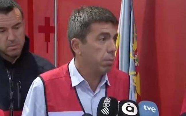 Carlos Mazón informa de las primeras consecuencias de la Dana. / X Carlos Mazón informa de las primeras consecuencias de la Dana.