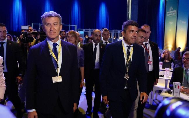 Feijóo y Mazón en el Congreso del PPE en Valencia. / EP Feijóo y Mazón en el Congreso del PPE en Valencia.