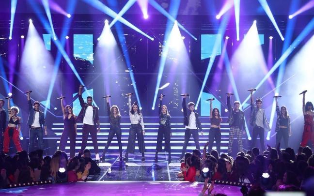 Imagen de archivo de participantes en una edición de Operación Triunfo.