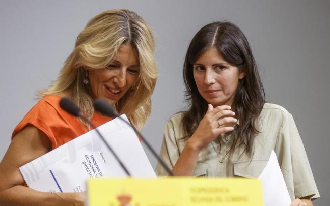 Yolanda Díaz se reúne con Amanda Gutiérrez, presidenta del sindicato mayoritario del fútbol femenino español, FUTPro. Yolanda Díaz se reúne con Amanda Gutiérrez, presidenta del sindicato mayoritario del fútbol femenino español, FUTPro.