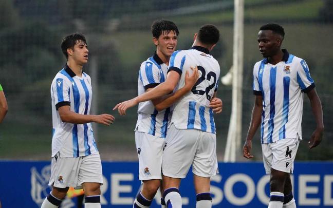 El Sanse vence 1-0 al Sestao River, con gol del Jakes Gorosabel. / TWITTER REAL