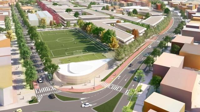 Infografía de cómo será el futuro ámbito de San Miguel-Anaka, en Irun.