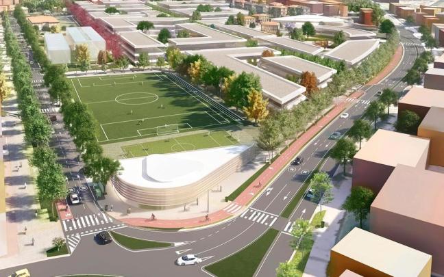 Infografía de cómo será el futuro ámbito de San Miguel-Anaka, en Irun.