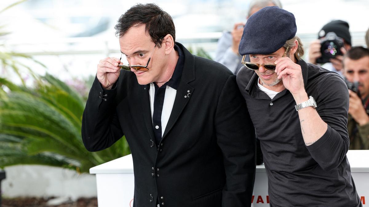 Quentin Tarantino y Brad Pitt en el festival de Cannes en 2019.