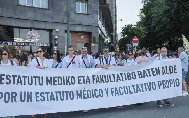 Movilización de los médicos vascos.