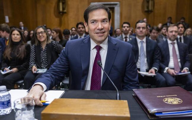 Marco Rubio, durante su comparecencia.