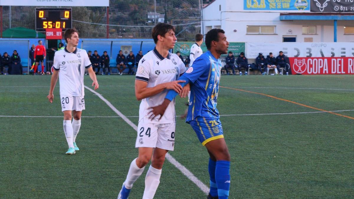Adrián Garrido en la eliminatoria de Copa ante la Real. / CEDIDA