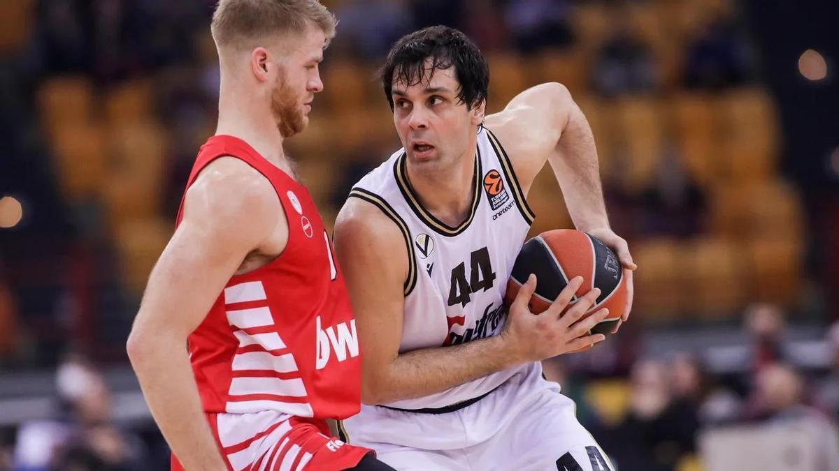 Teodosic, durante un partido de esta temporada frente al Olympiacos.