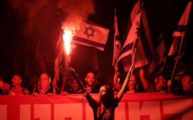 Imagen de archivo de una protesta ante el Tribunal Supremo de Israel.