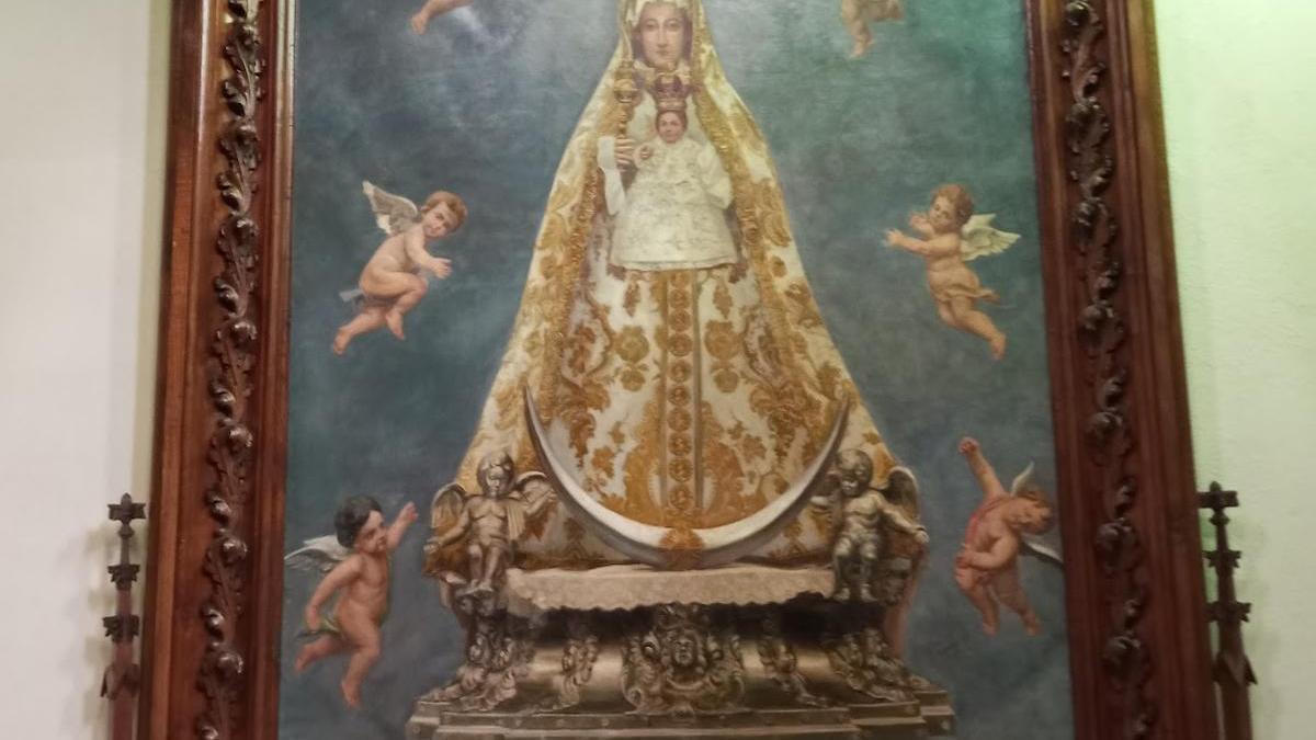 Óleo que los bermeotarras dedicaron a la Virgen de Begoña en 1903