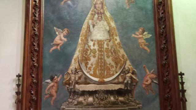 Óleo que los bermeotarras dedicaron a la Virgen de Begoña en 1903