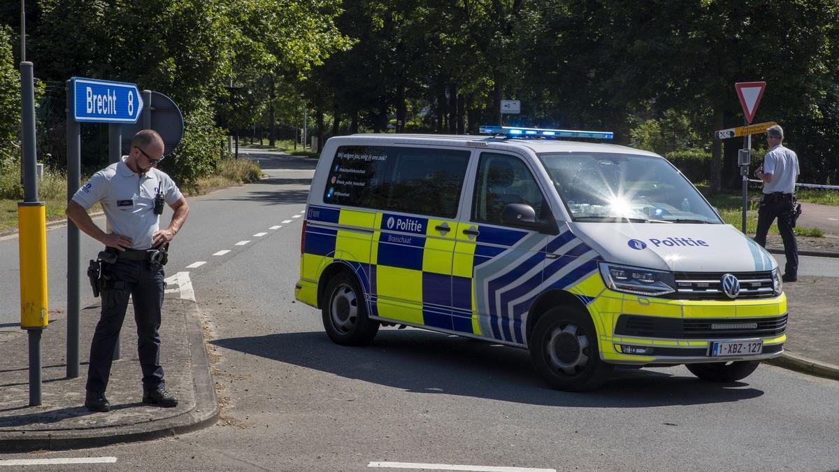 Un dispositivo policial en Bélgica.