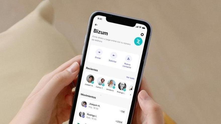 Aplicación Bizum en el teléfono móvil