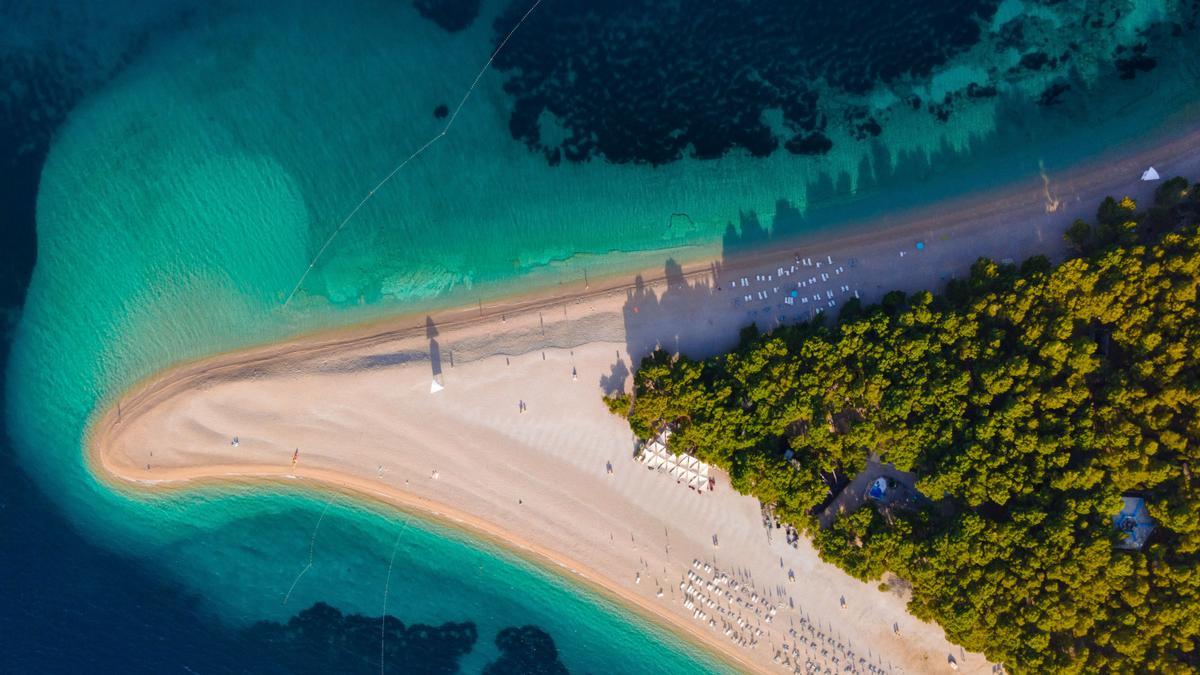Zlatni Rat, Isla de Brac, en Croacia.