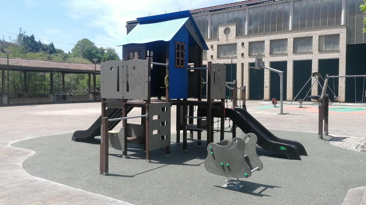 El parque infantil renovado dentro del proyecto 'Osintxu Biziberritzen'.