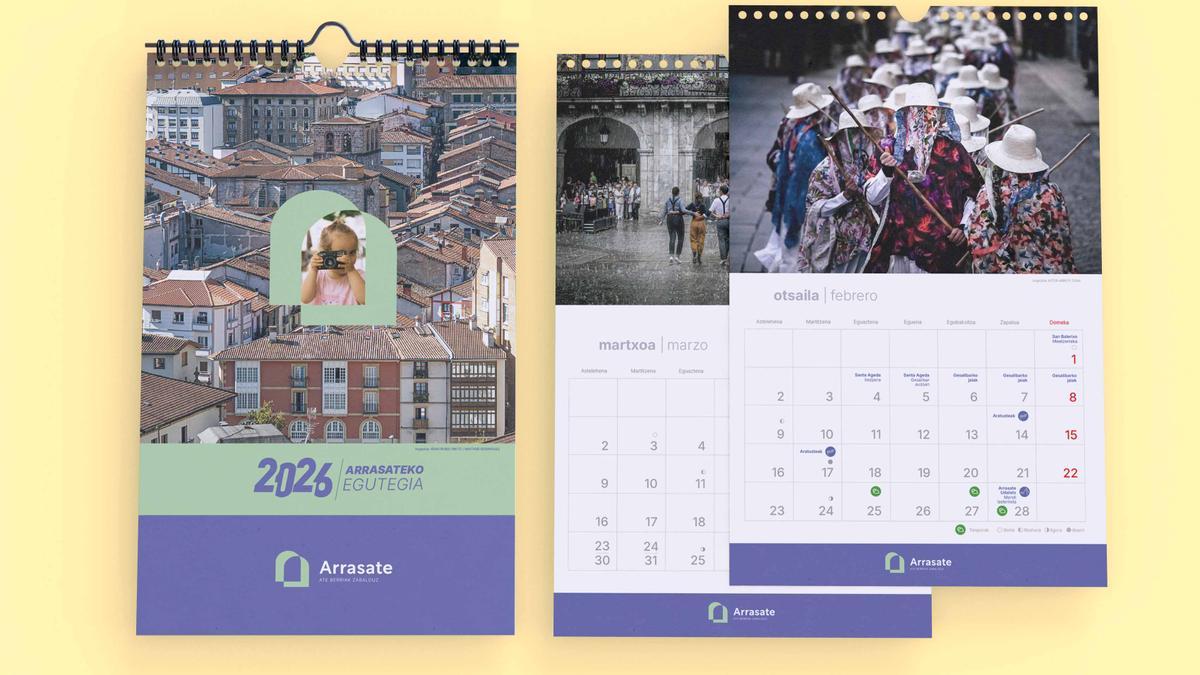 Algunas de las fotos incluidas en el almanaque.