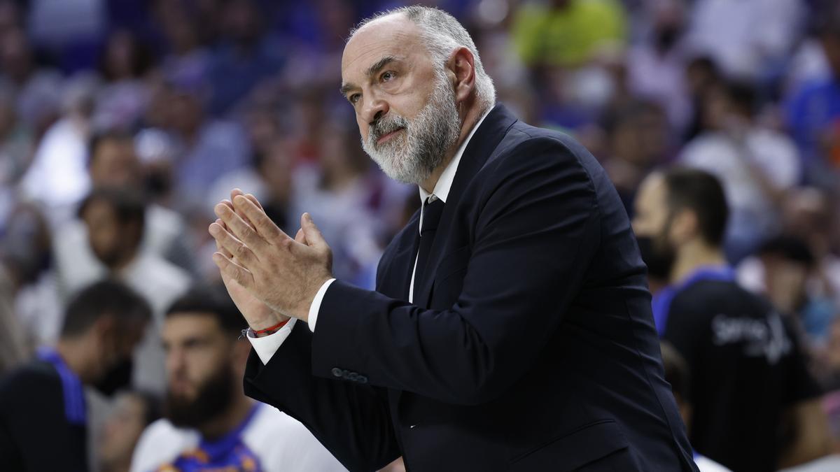 Pablo Laso, durante su periplo en el Real Madrid.