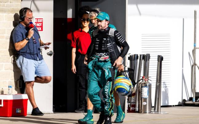Fernando Alonso, en el marco del Gran Premio de los Estados Unidos.
