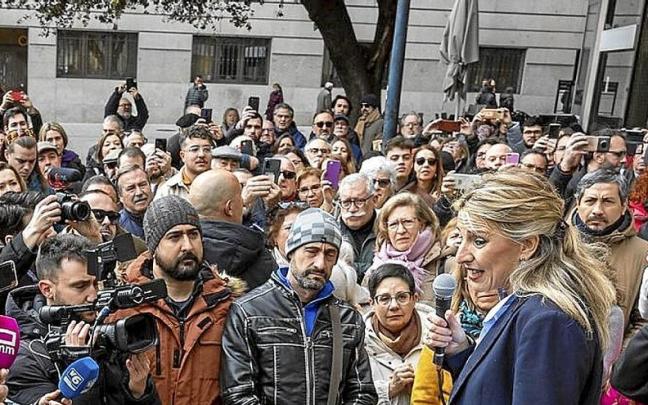 Yolanda Díaz, ayer en Albacete, en un acto de Sumar. Yolanda Díaz, ayer en Albacete, en un acto de Sumar.