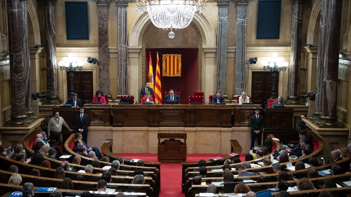 Un pleno en el Parlament de Catalunya.