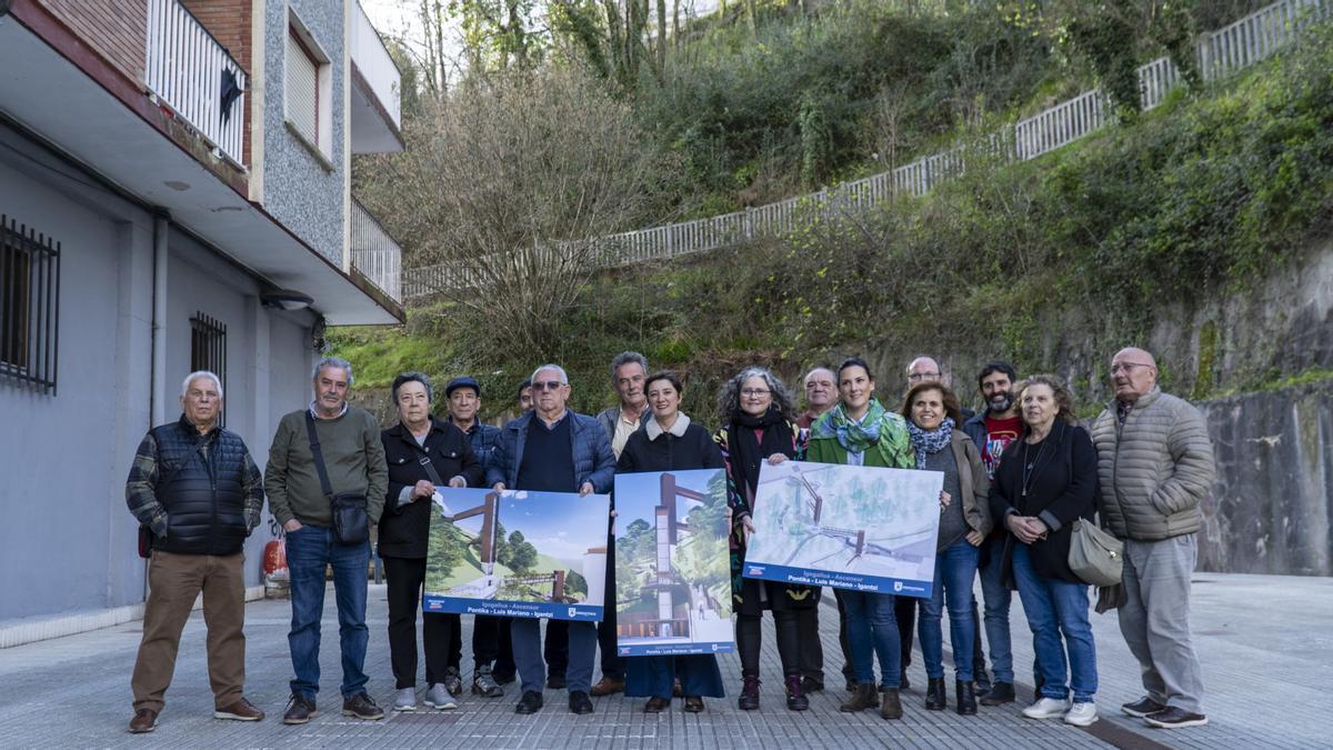 Presentación del proyecto del ascensor Pontika-Igantzi