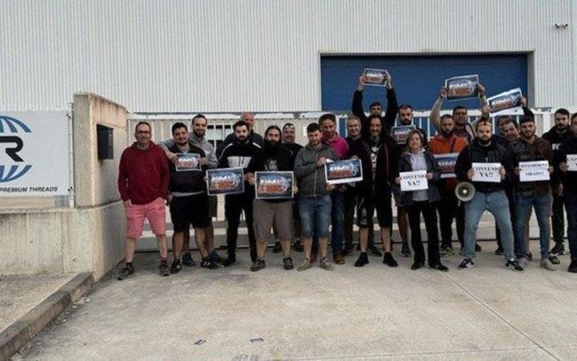 Imagen de la huelga en Tubos Reunidos Premium Threads.