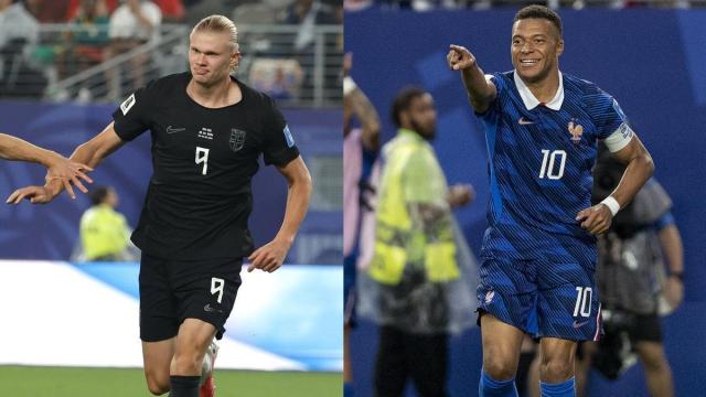 Los jugadores Erling Haaland y Kylian Mbappé en el Mundial 2026.