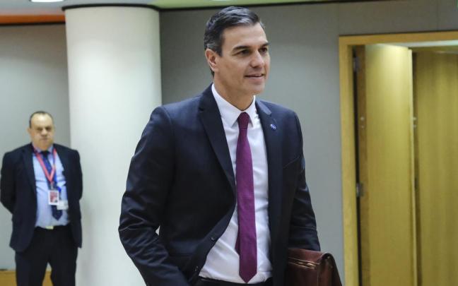 Pedro Sánchez en la cumbre del Consejo Europeo en Bruselas.