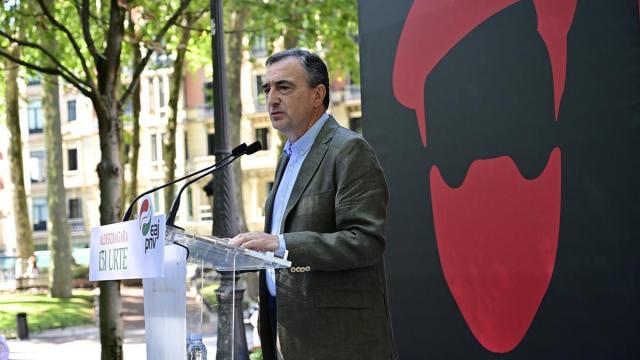El presidente del EBB del PNV, Aitor Esteban, en un acto anterior