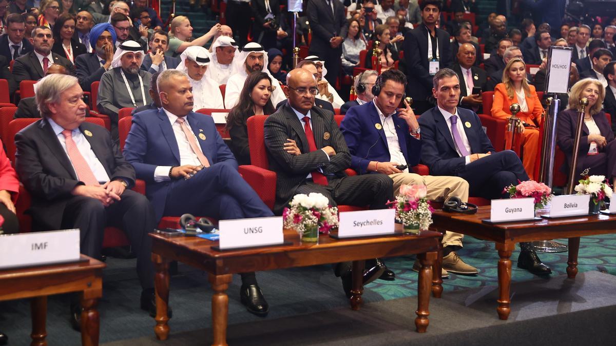 Pedro Sánchez, durante la IV Cumbre de Impacto de la Inteligencia Artificial