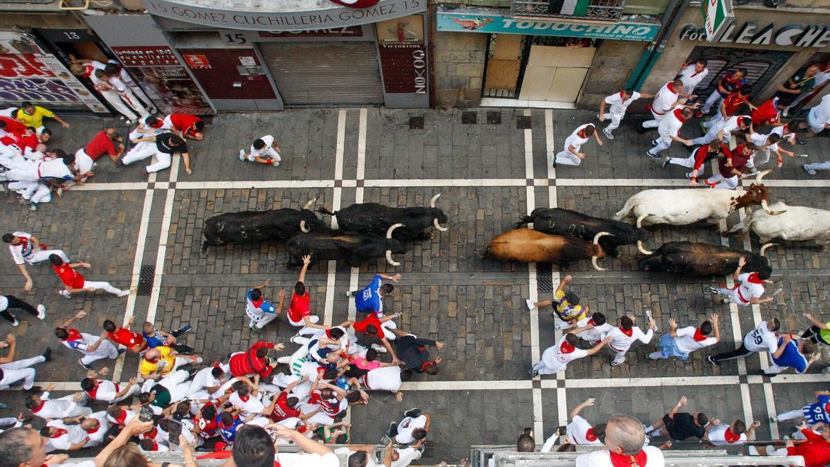 Uno de los últimos encierros de los Sanfermines 2024.