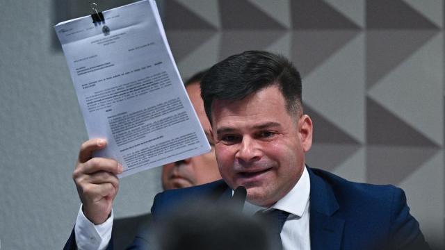 Silvinei Vasques, exdirector de la Policía Carreteras de Brasil, durante su declaración ante la comisión parlamentaria.