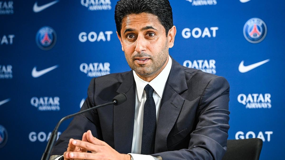 El presidente del Paris Saint Germain (PSG), el catarí Nasser Al-Khelaïfi.