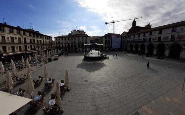 Plaza de Los Fueros de Tudela, lugar donde se instalarán las letras 'Tudela. Capital de la verdura'
