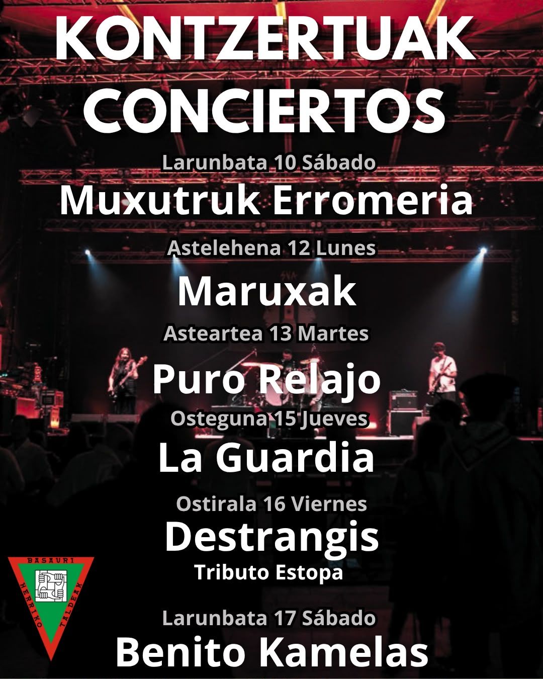 Cartel de conciertos