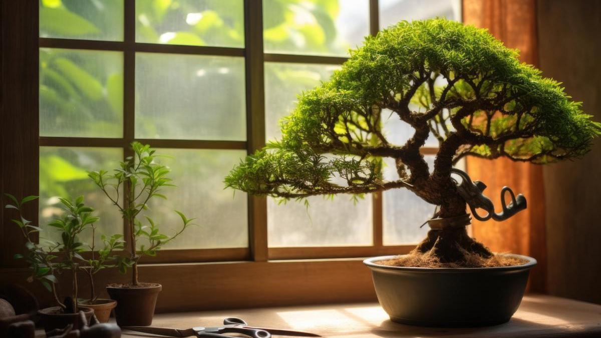 La palabra ‘bonsái’ proviene del japonés, donde ‘bon’ significa bandeja y ‘sai’ se traduce como planta.