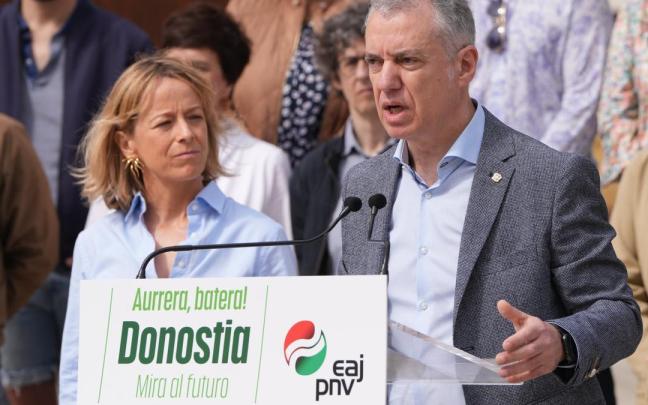 Iñigo Urkullu, en el acto en el que ha participado en Donostia.