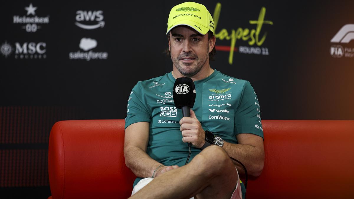 Fernando Alonso, en el marco del Gran Premio de Hungría.