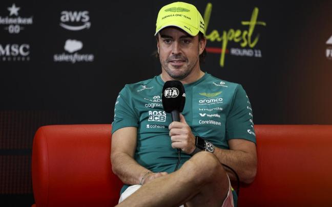 Fernando Alonso, en el marco del Gran Premio de Hungría.