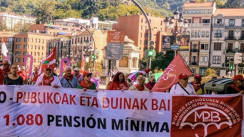 Manifestación del Movimiento de Pensionistas por unas pensiones dignas.