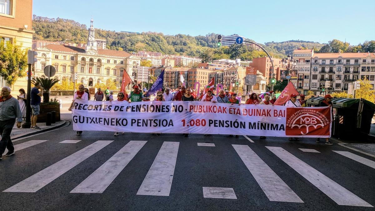 Manifestación del Movimiento de Pensionistas por unas pensiones dignas.