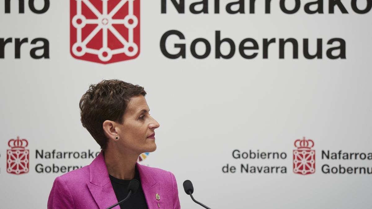 La presidenta de Navarra en funciones, María Chivite.