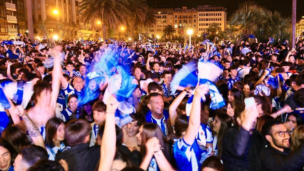 Imagen de la fan zone donostiarra durante el partido de la Copa del rey Javier Colmenero