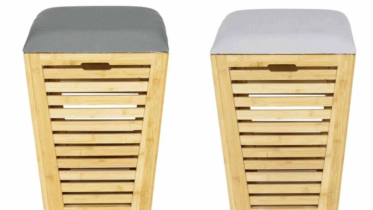Cesto para la colada 55 L en gris claro y gris antracita