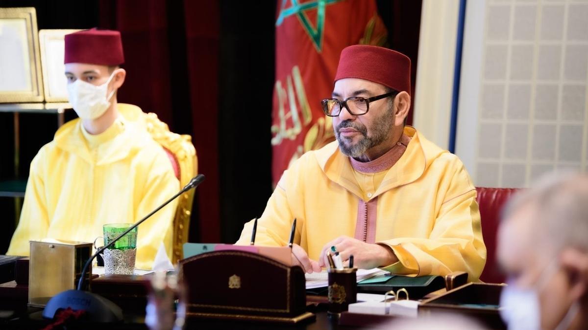 El rey de Marruecos, Mohamed VI, y el príncipe heredero, Mulay Hasán.