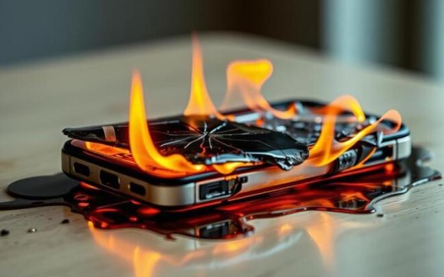 El caliento de las baterías de litio puede provocar un incendio y causar graves daños en dispositivos como los móviles.