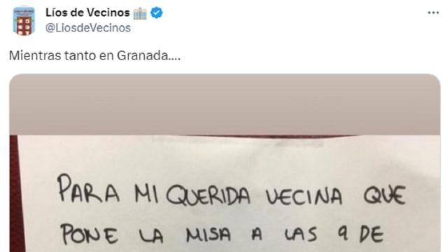El post con el comienzo de la nota. / X (@LiosdeVecinos) El post con el comienzo de la nota.
