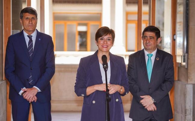 La ministra de Política Territorial, Isabel Rodríguez, durante su comparecencia en la Diputación de Jaén.