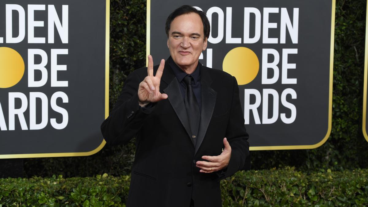 Quentin Tarantino en los Globos de oro 2020.