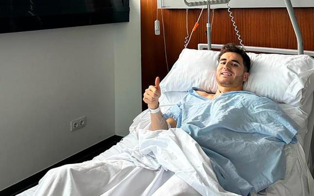 Jon Morcillo, tras ser operado Jon Morcillo, tras ser operado